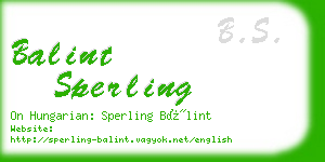 balint sperling business card